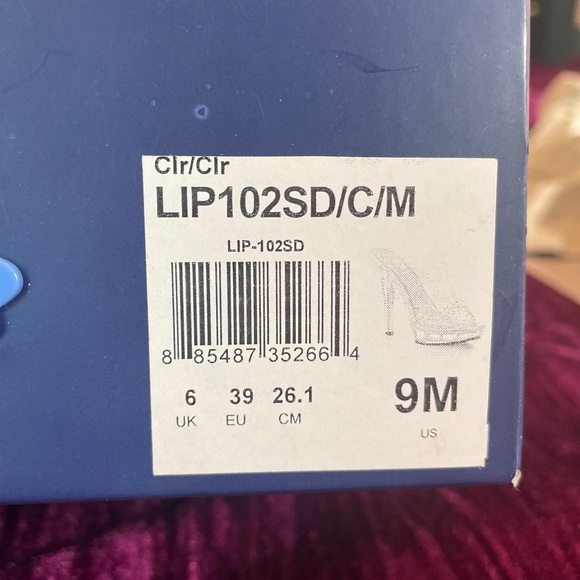 clear sparkly platform slides - Picture 3 of 6